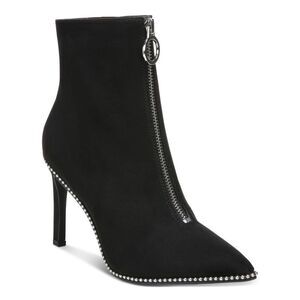 BAR III Womens Black Studded Comfort Briget Pointed Toe Stiletto Booties 8 M